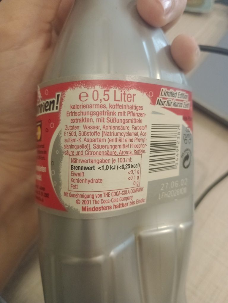 25 letnia Coca-Cola 2000r. Antyk limitowana edycja light