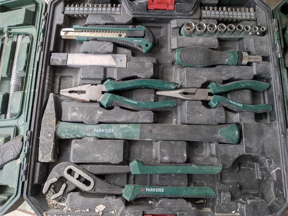 Mala de ferramentas Parkside – completa para bricolage/obras