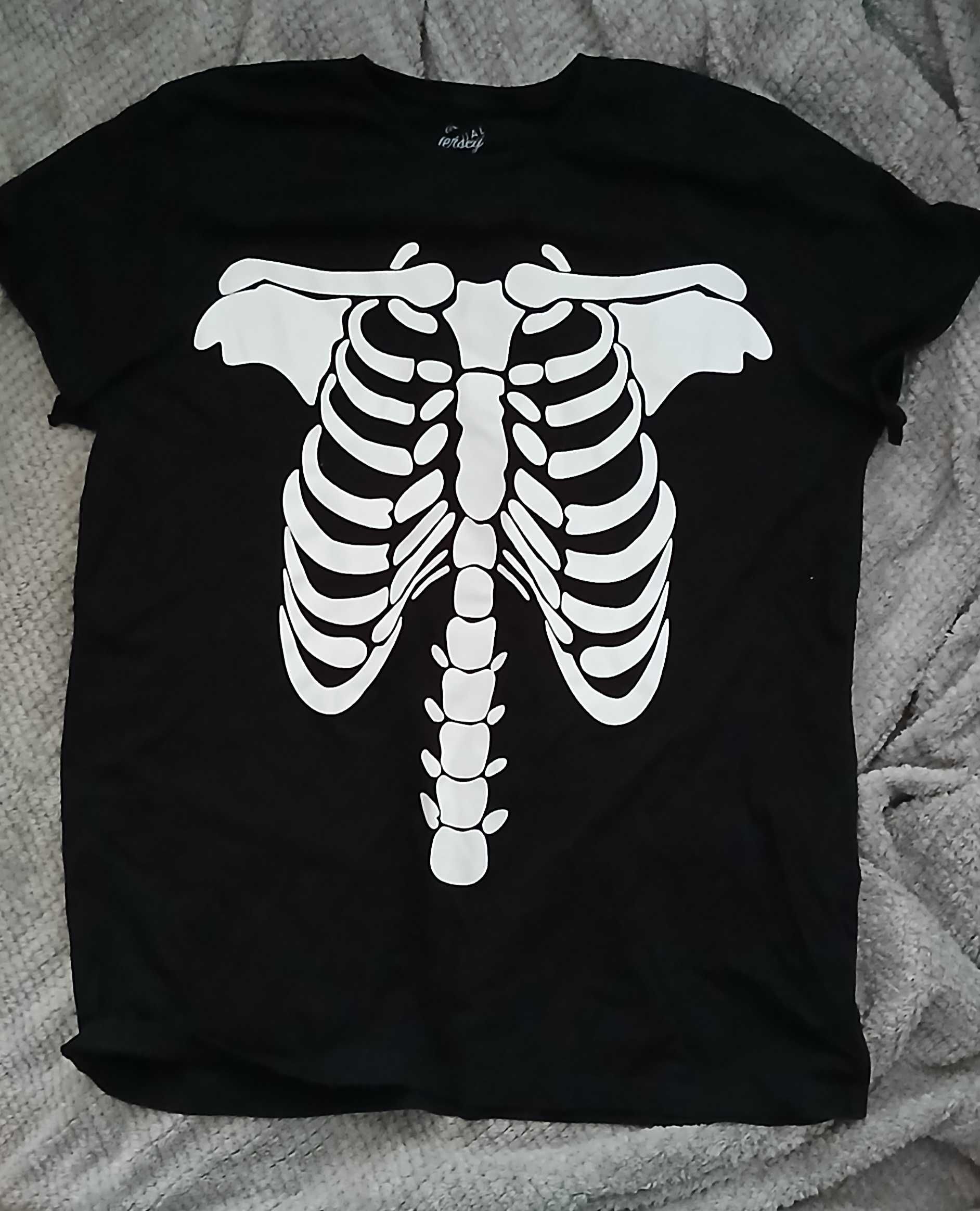 koszulka T-shirt kości żebra kościotrup czarna Gieorge