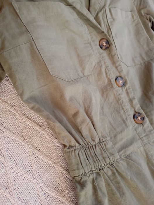 H&M XS-S Bawełniany NOWY kombinezon zieleń khaki