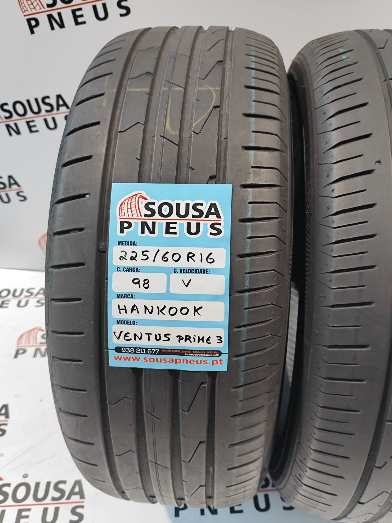 2 pneus semi novos 225-60R16 Hankook - Oferta dos Portes