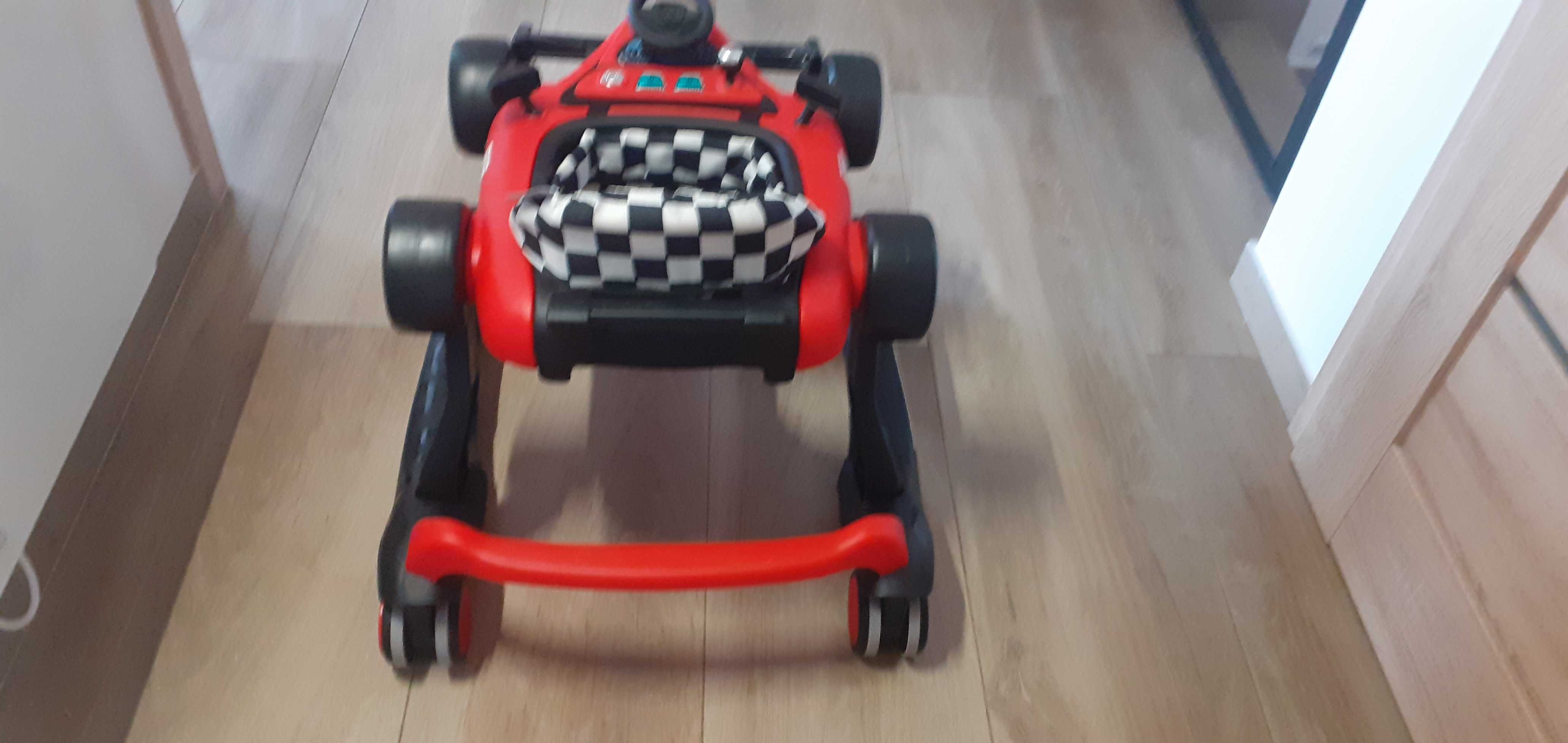 Chodzik jeździk pchacz czerwony Formuła 1 samochód  3 w 1