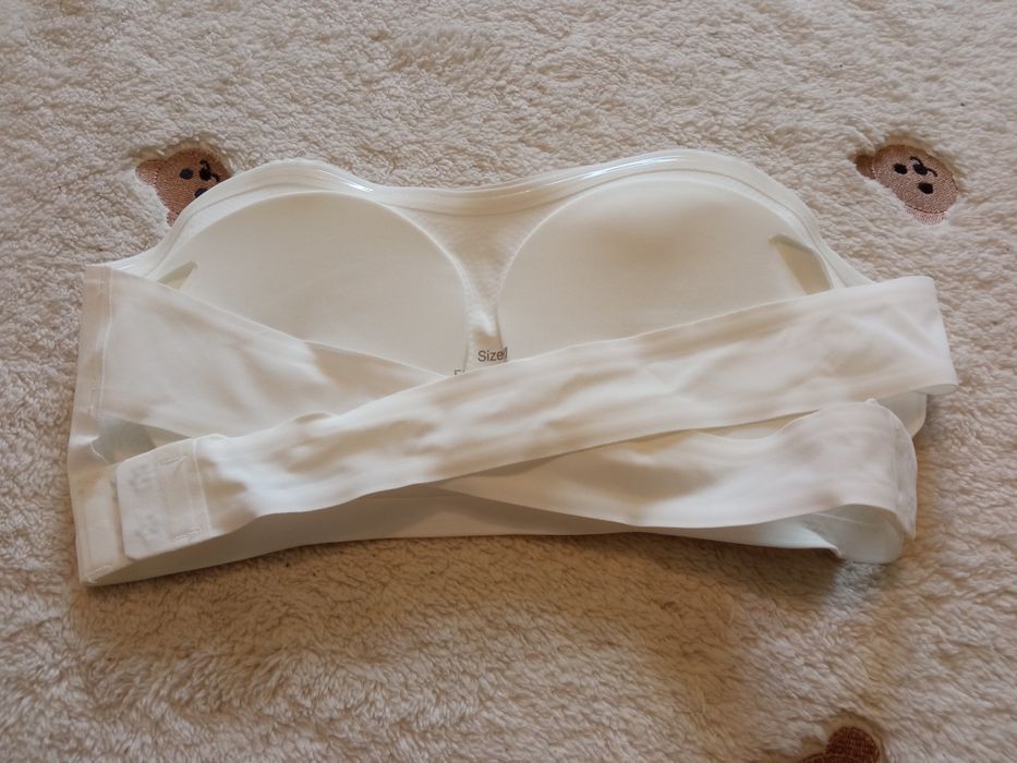 Stanik bez ramiączek biały - 75C