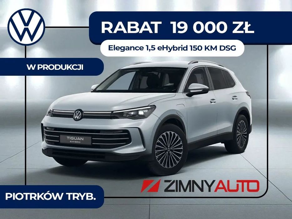 Volkswagen Tiguan Elegance 1,5 eHybrid 150 KM DSG/Rabat 19 000 PLN/W produkcji/ Opony!!!