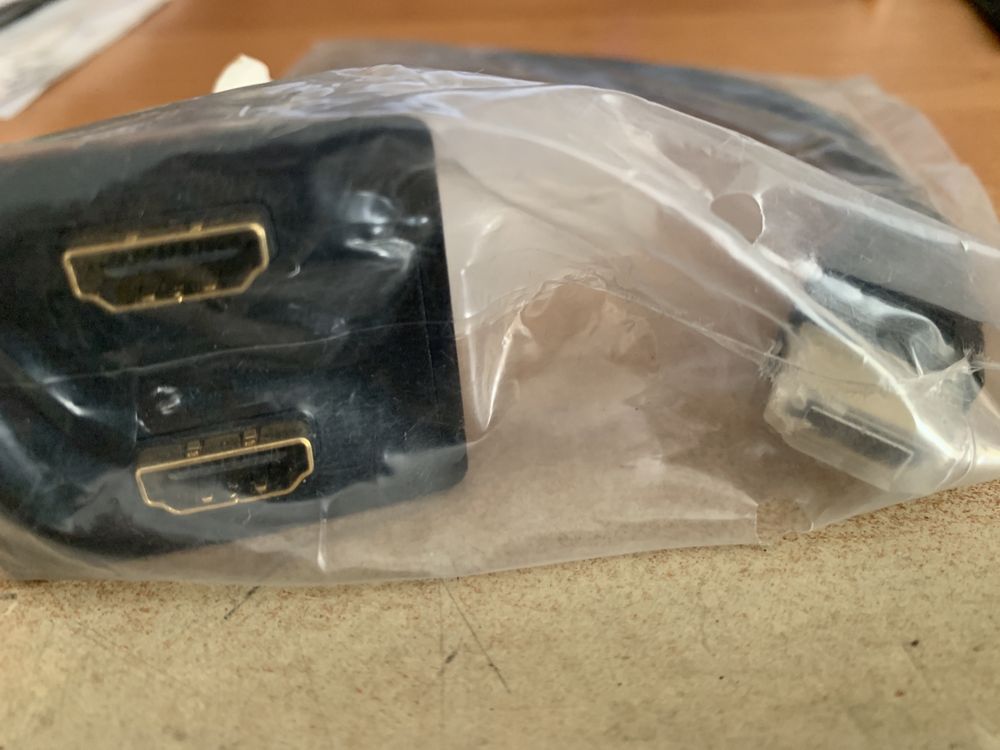 Cabo Soliter 1 x HDMI macho + 2 x HDMI fêmea