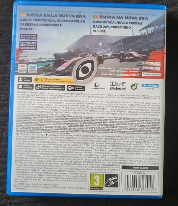 Jogos ps5 F1 22 em otimo estado