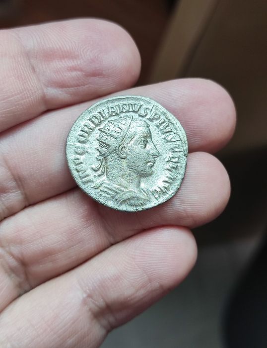 Moeda romana de prata de Gordiano III