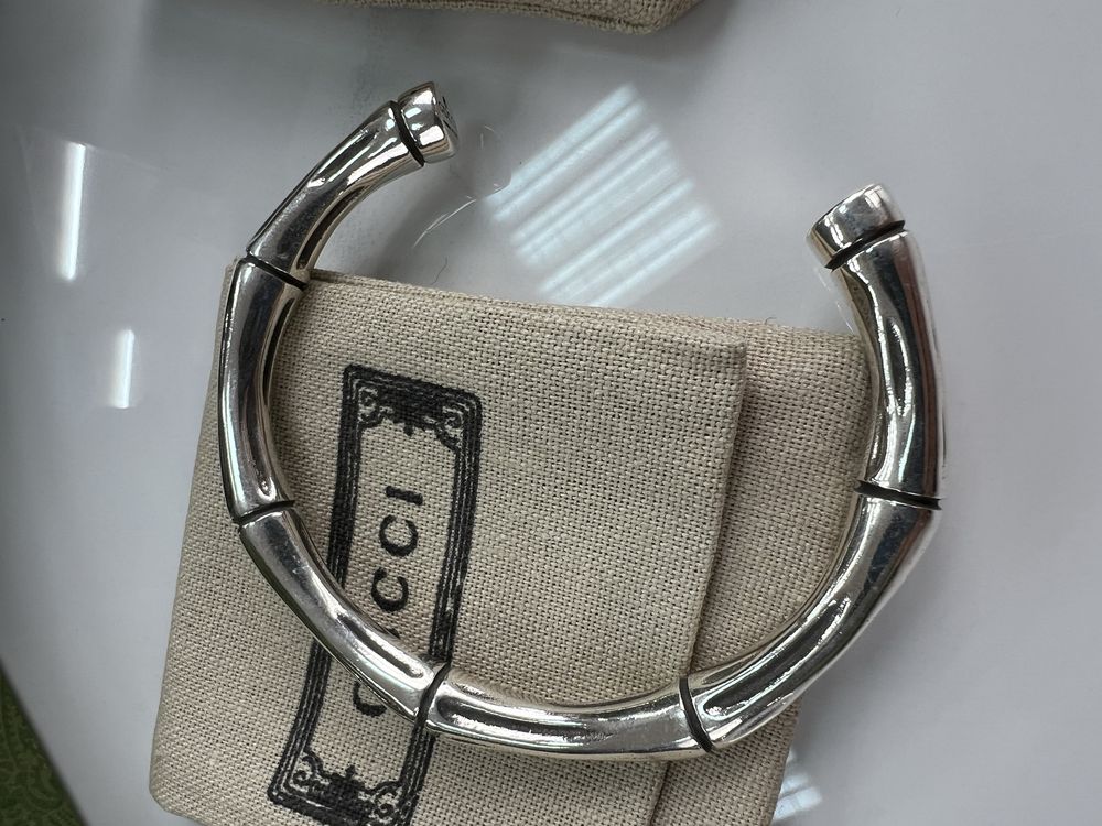 Браслет GUCCI Bones Logo Silver Color