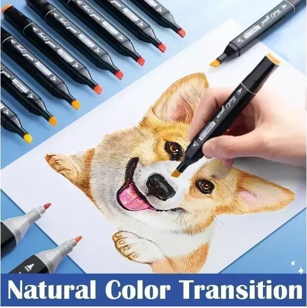 Набор фломастеров для рисования двусторонних 60 шт. маркеры