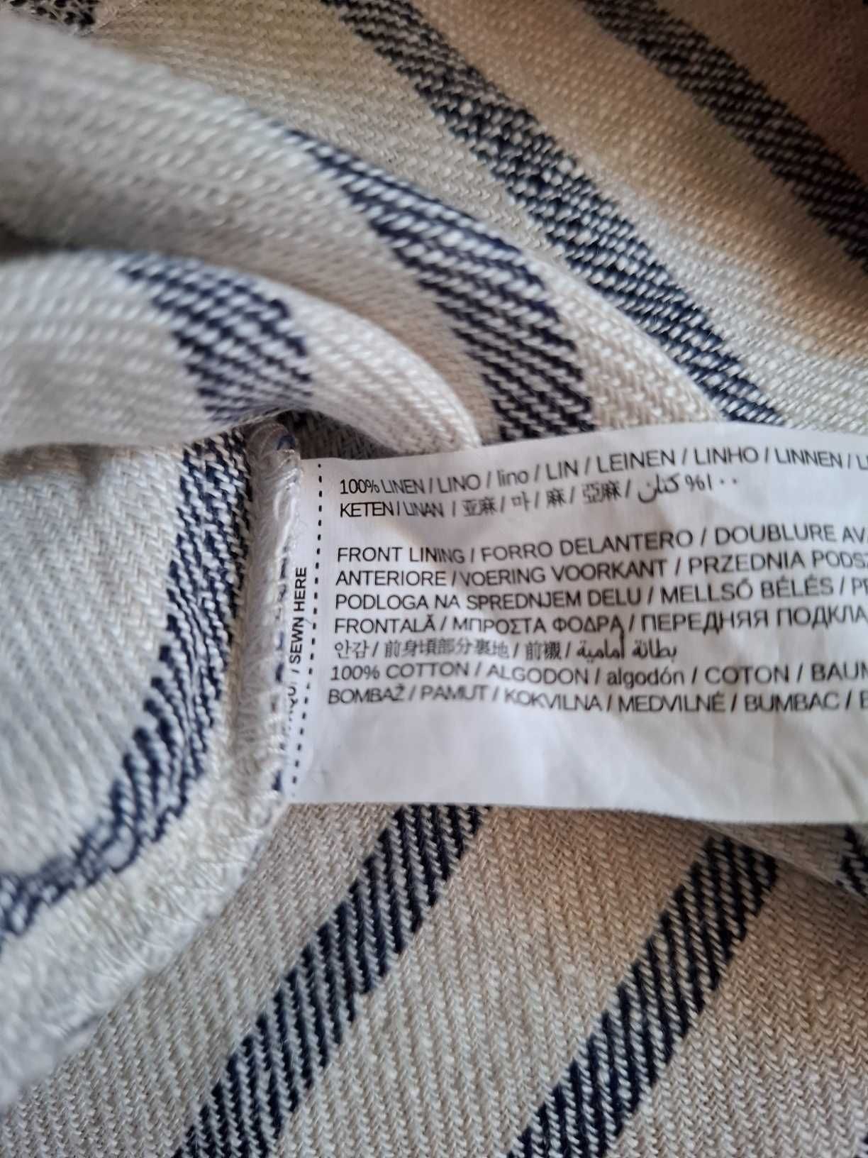 Mango len lniana sukienka 38