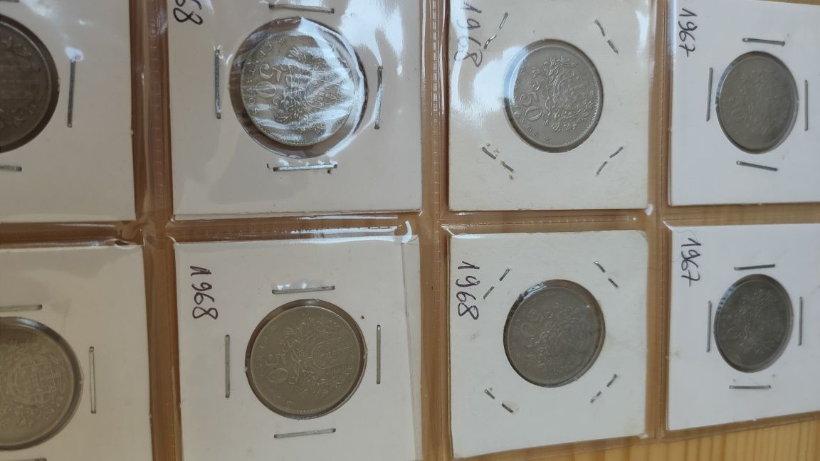 Lote 18 moedas 50 centavos