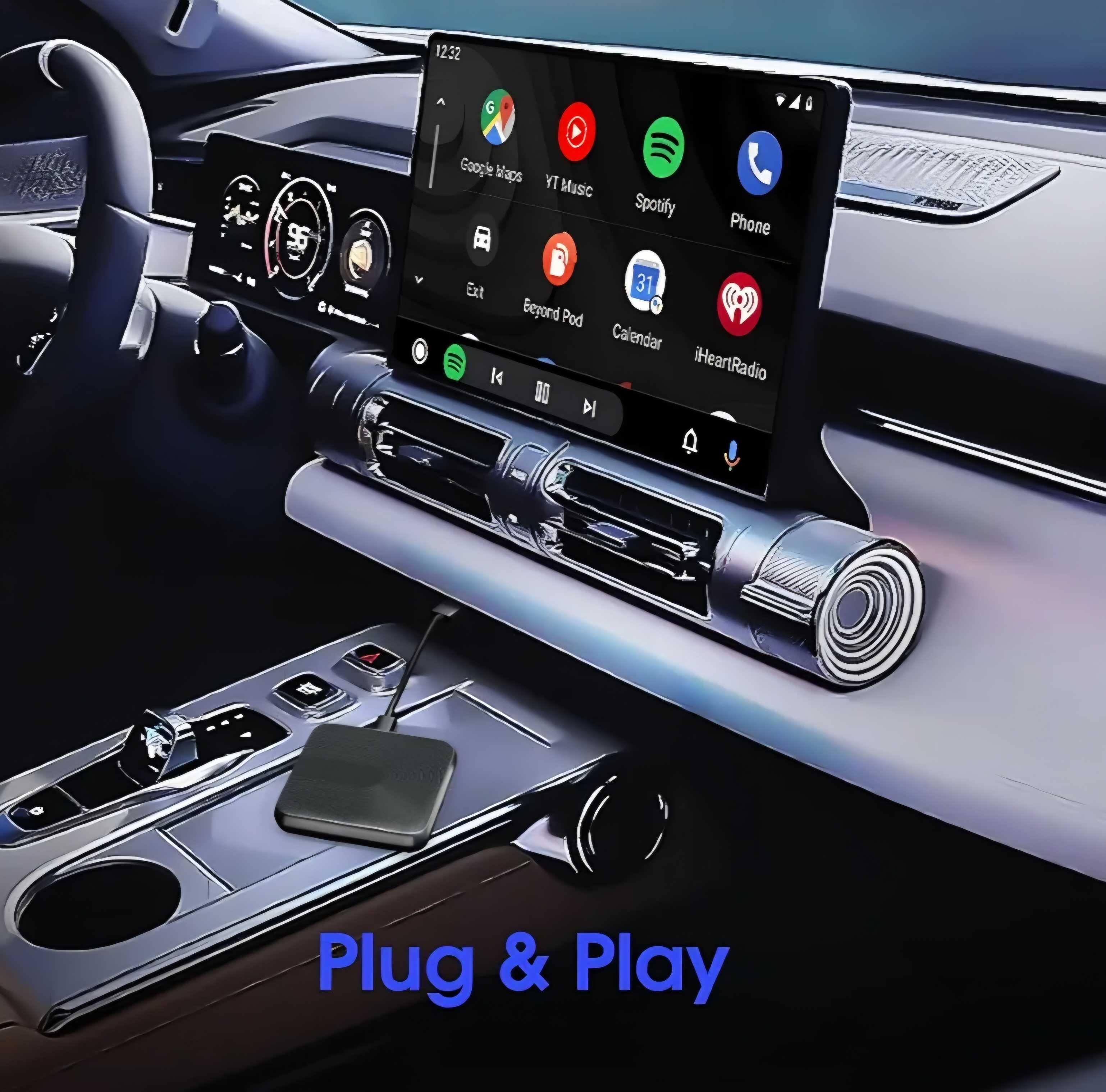 Bezprzewodowy adapter 2w1 Android Auto CarPlay USB-A USB-C WiFi BA510