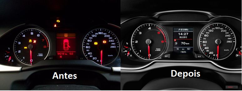 Audi A4 8K / A5 / Q5 - Quadrante conta kms painel a cores