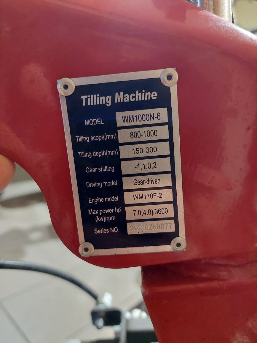 Traktorek , Glebogryzarka spalinowa WEIMA WM 1000N-6