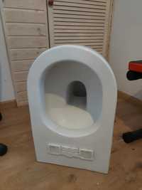 REA miska WC podwieszana bezkołnierzowa z deską