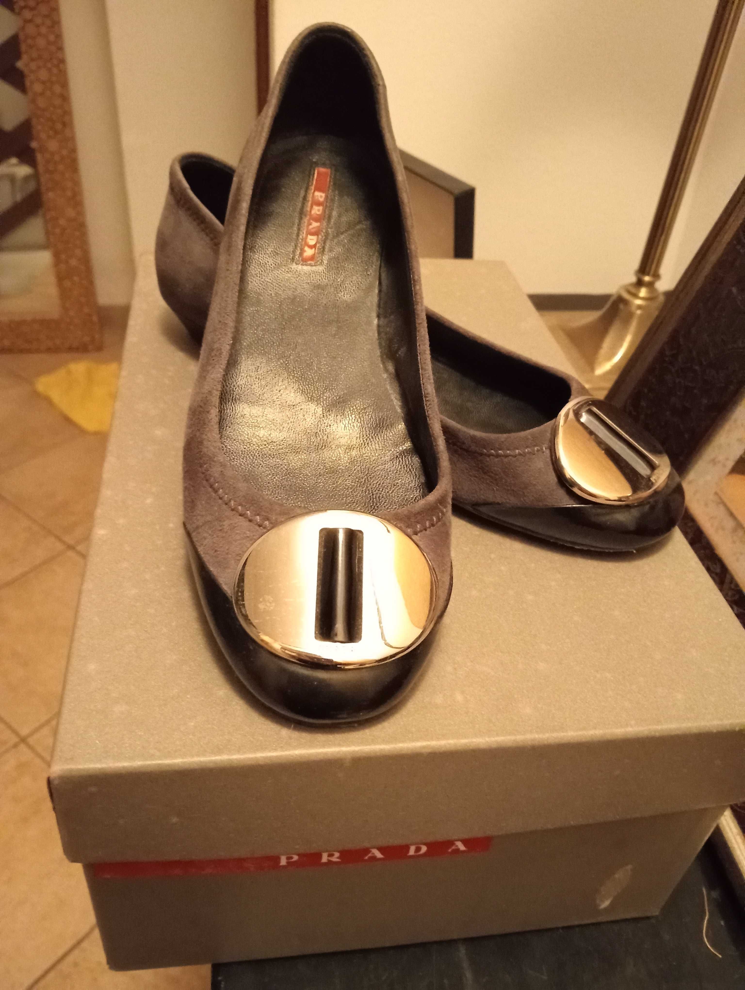 Prada sabrinas camurça vcinza