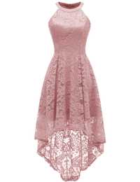 Koronkowa sukienka Dressystar różowa rozm. XL