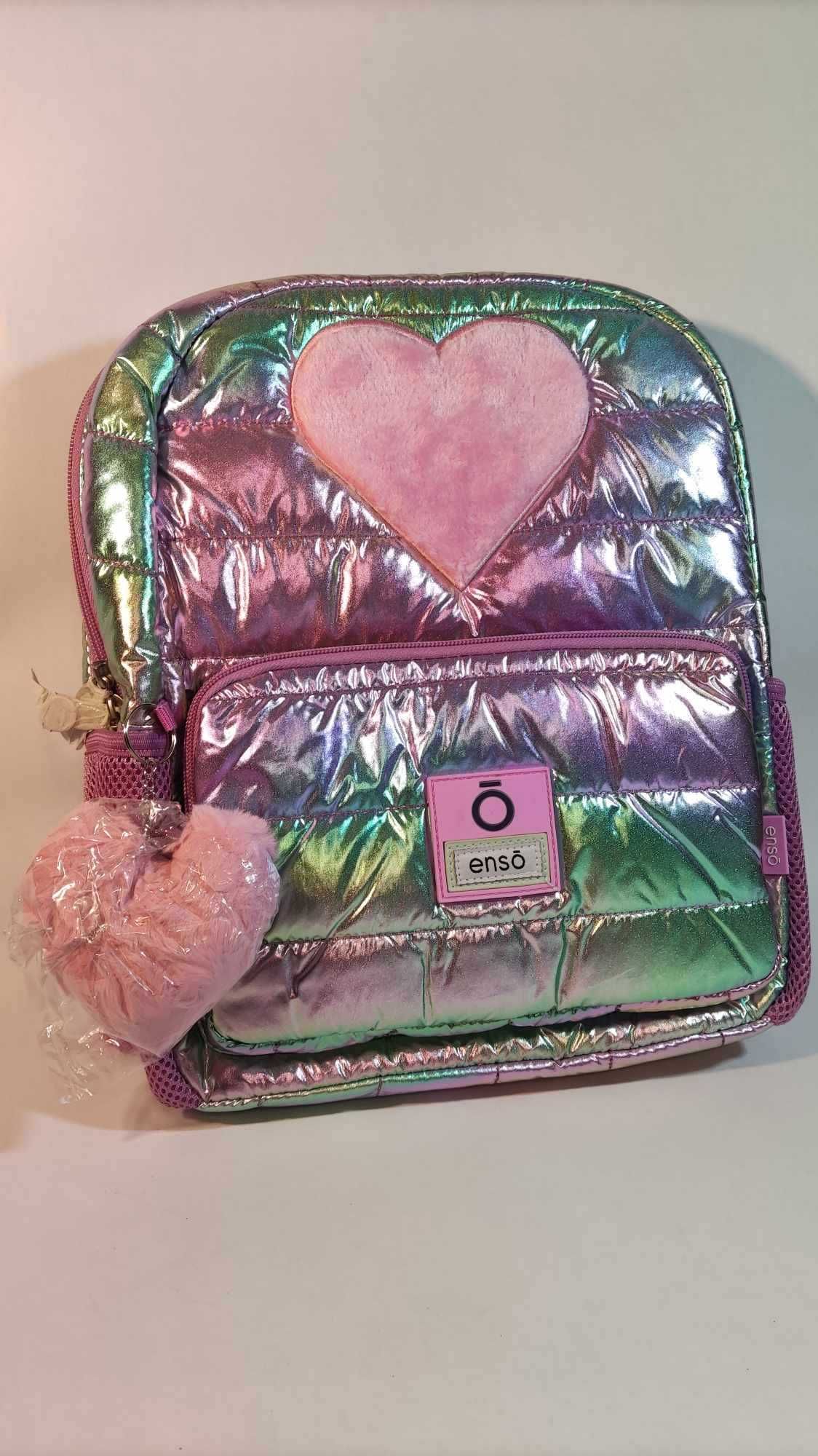 Enso Fancy plecak różowy 28 x 37 x 12 cm poliester