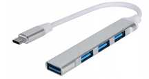 HUB adapter rozdzielacz USB 4 portów ,USB-C ,USB 3.0/2.0 slim ttst1604