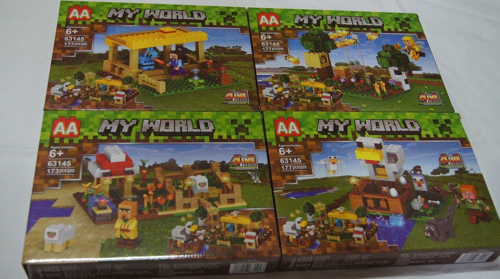 Klocki konstrukcyjne My World cztery pudełka zestaw numer 6