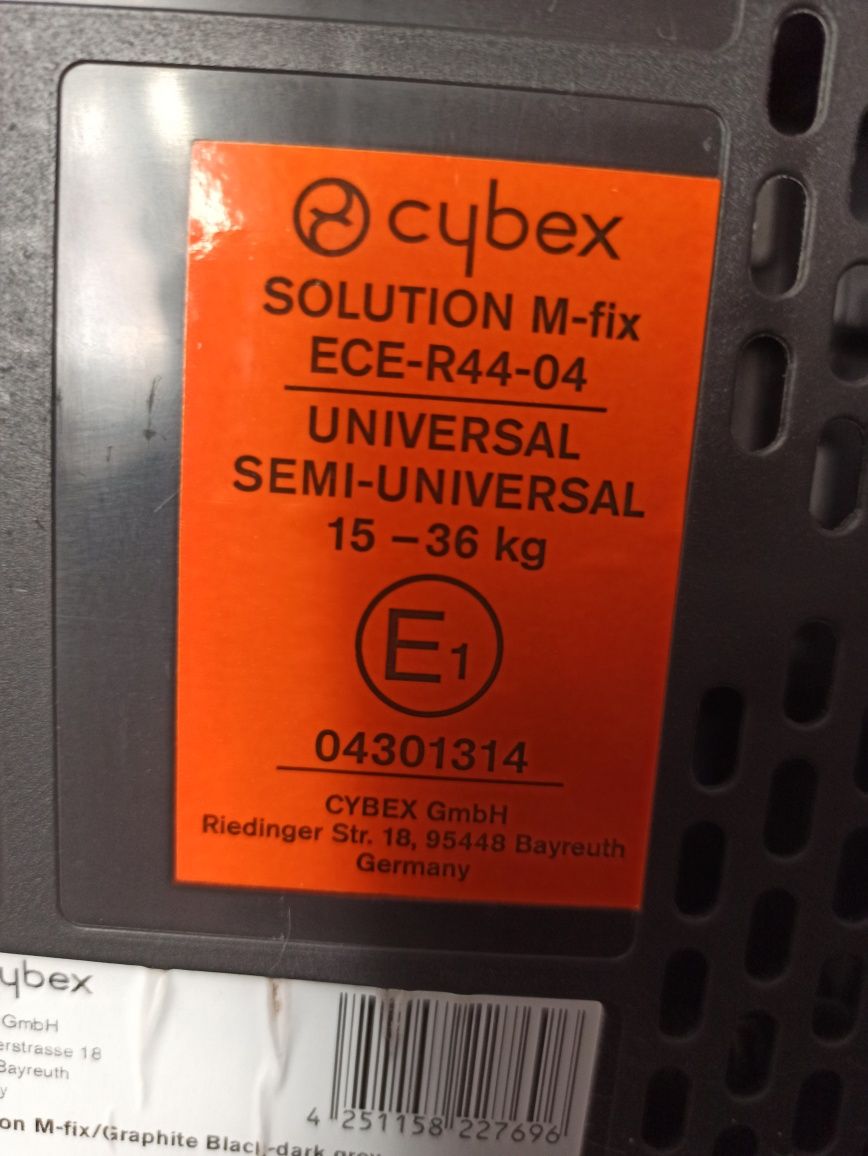 Fotelik samochodowy Cybex Solution M-fix 15-36kg