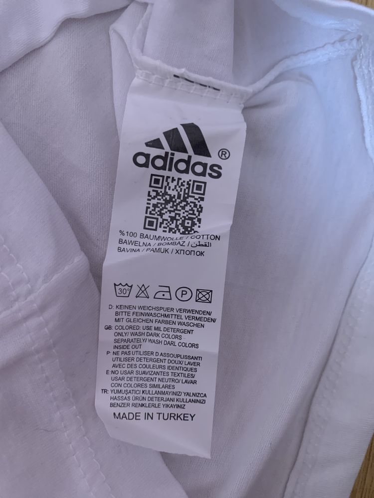 Adidas  98-104 спортивна футболка біла