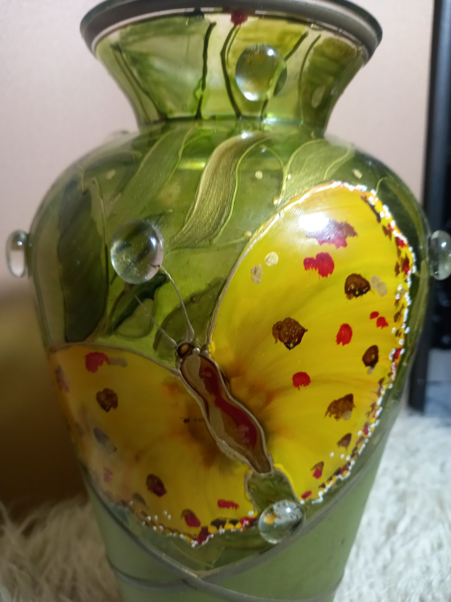 Duży wazon zielony