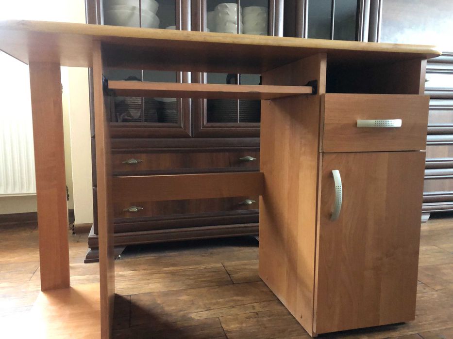 Biurko szkolne w kolorze jasny brąz - miodowy