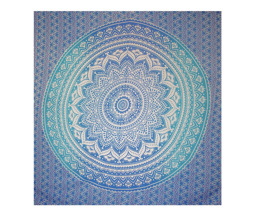 gobelin 210x230cm, niebieska mandala