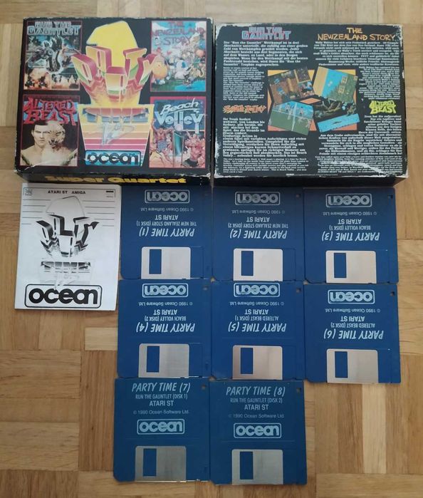 4szt Gry OCEAN atari st ste oryginał 100% ok kolekcja retro dyskietki