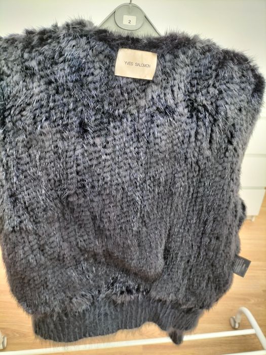 Casaco de vison tricotado