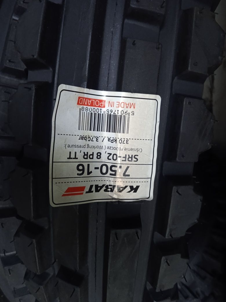 Opony 7.50-16 8PR Kabat Nowe Jasło
