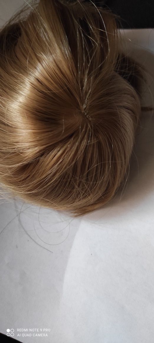 Peruka dla lalki bjd 1/3 rudawy blond