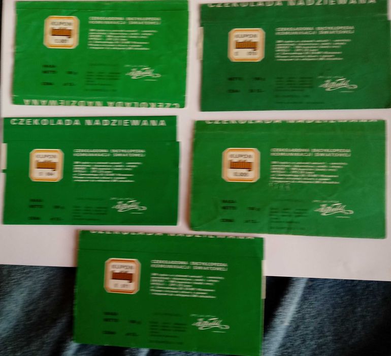 hobby wedel opakowania po czekoladach lokomotywy