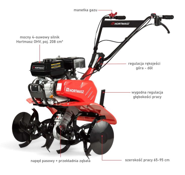 HORTMASZ HGS ST 255 HS208 / Glebogryzarka spalinowa z napędem na noże