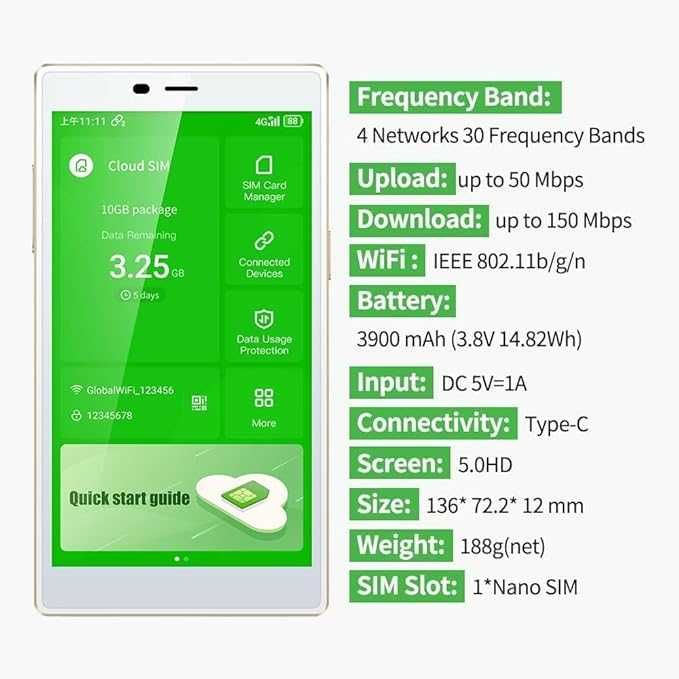 GlocalMe G4Pro mobilny router GLMG21A01 4G LTE Wi-Fi Powystawowy (37b)