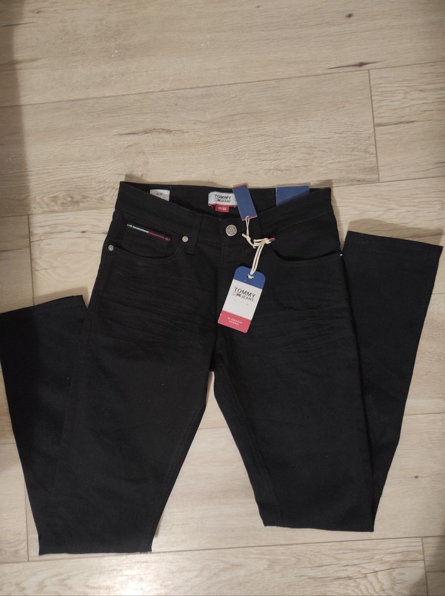 Spodnie męskie Tommy Hilfiger Jeans czarne nowe