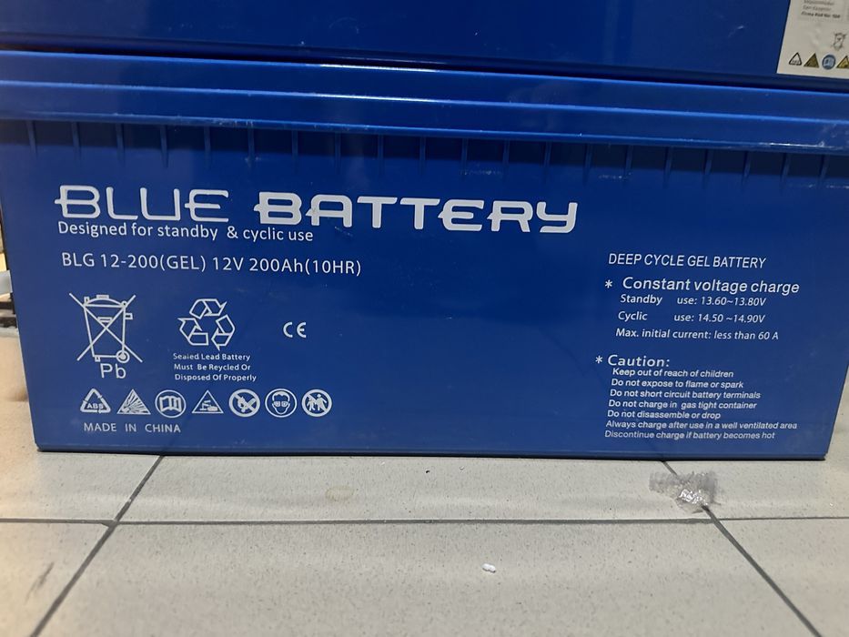 Гелевый аккумулятор Blue Battery 200 Ah