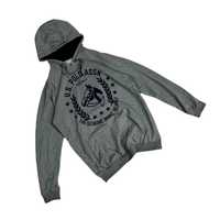 U.S. Polo Assn. grey hoodie szara bluza z kapturem duży nadruk