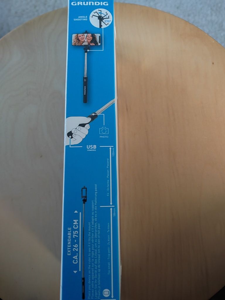 Gruding Uchwyt do smartfona Selfie Stick 75 cm USB Bluetooth