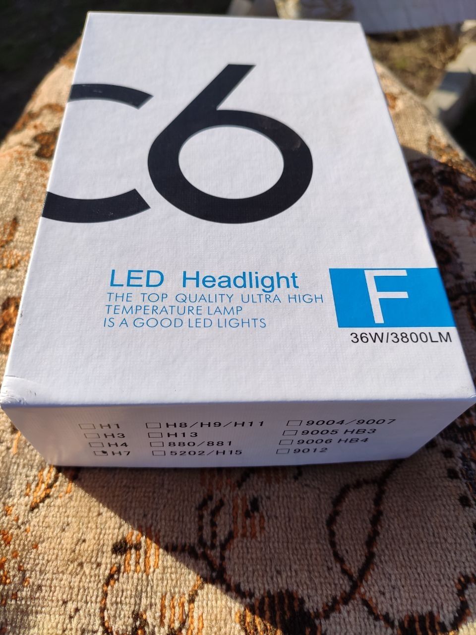 Продам С6 Led 36W H7 лампы ближнего/дальнего света