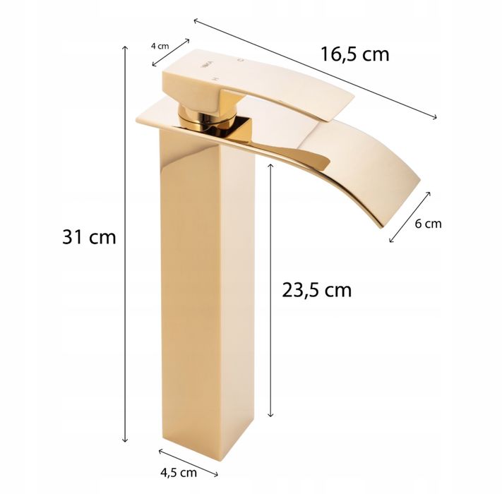 Bateria łazienkowa złota gold nowa