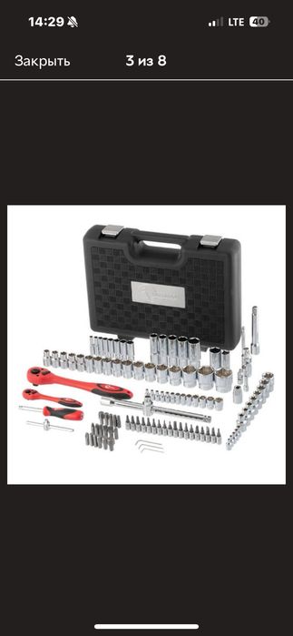 Набір інструментів Cr-V 1/2" и 1/4" 108 ед. INTERTOOL ET-6108