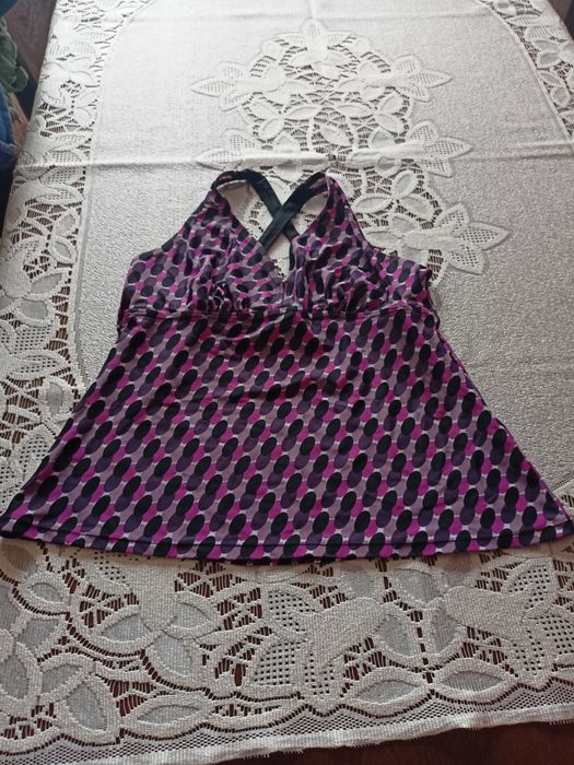 Góra od kostiumu kąpielowego tankini na nieregulowane ramiączka na krz