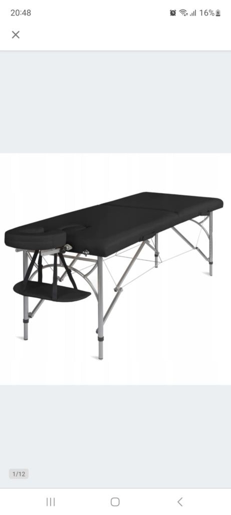 Łóżko stół do masażu aluminiowy Ultra 2 195 x 70cm + pokrowiec gratis