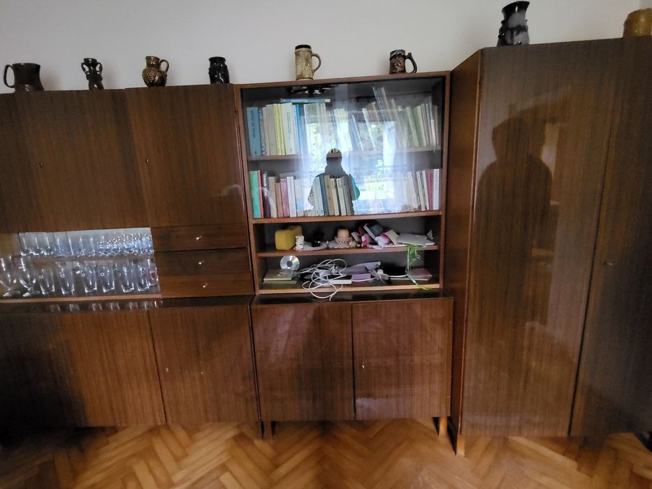 Meblościanka segment wysoki połysk z epoki PRL