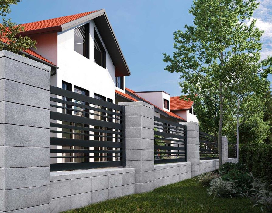 Pustak Ogrodzeniowy Gładki Drewbet bloczek bloczki słupki betonowe