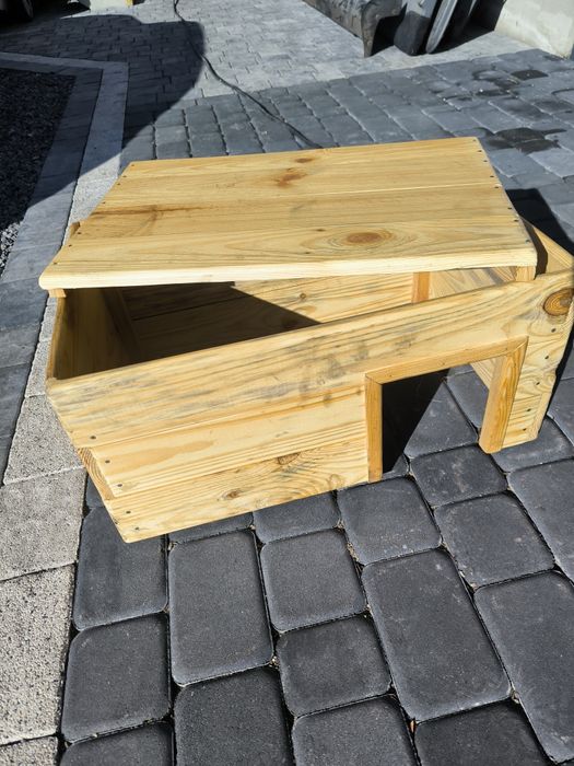 Domek premium z litego drewna dla królika, chomika, świnki morskie