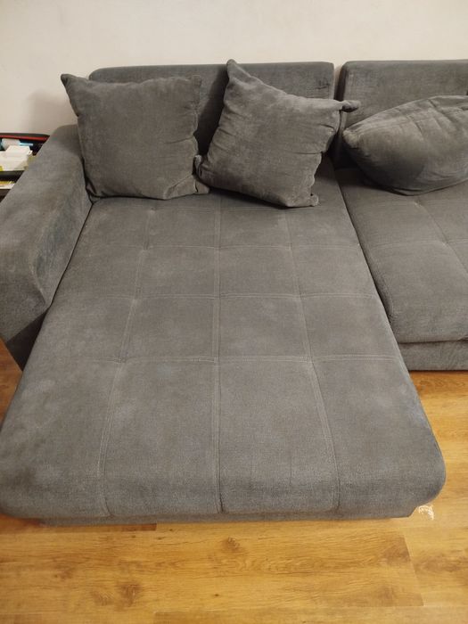 Łóżko narożnik grafitowy