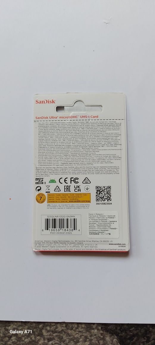 NOWA Karta pamięci SANDISK Ultra microSDHC 32GB